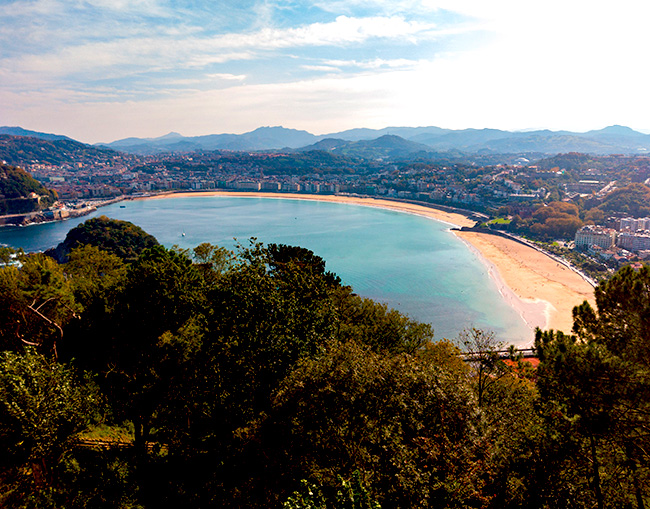 Bahía de La Concha en San Sebastián